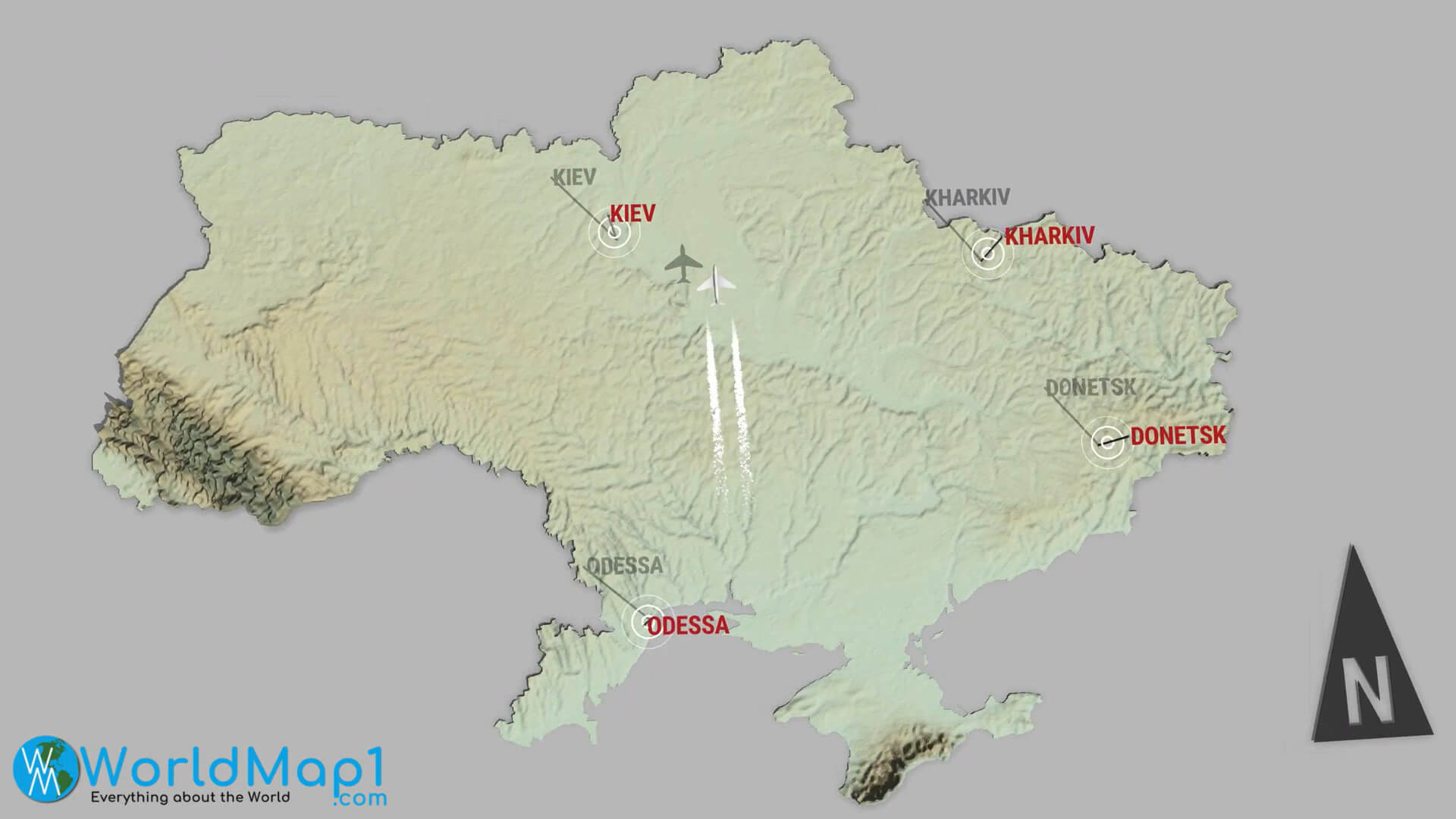 Ukrayna Büyük Şehirleri Haritası